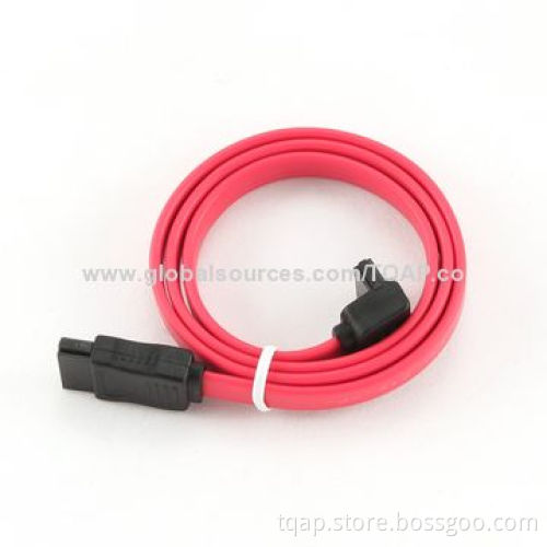Serial ATA III 50cm Data Cable with 90° Bent Connector, Bulk Packing